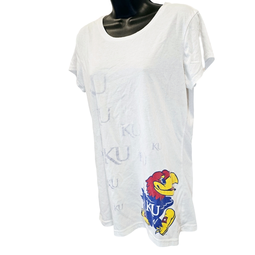 Women's V-Neck KU T-Shirt X-Large